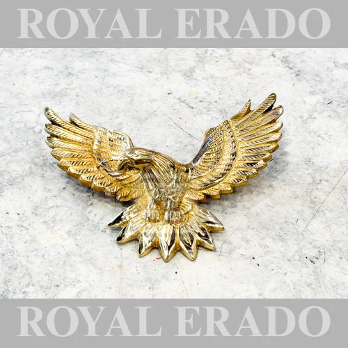 Universal Brass Eagle Logo For Rear Mudguard Flap, Air Filter Box, And Battery Cover  For Royal Enfield Classic Electra And Standard Reborn Classic, New Battalion Standard, Vintage G2 1962 Old model Bullet 350, and Jawa Bobber Perak