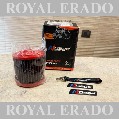 N-gage Hyper Flow High-performance Air Filter For Royal Enfield Meteor 350, Reborn Classic 350 New Standard Battalion & Hunter 350