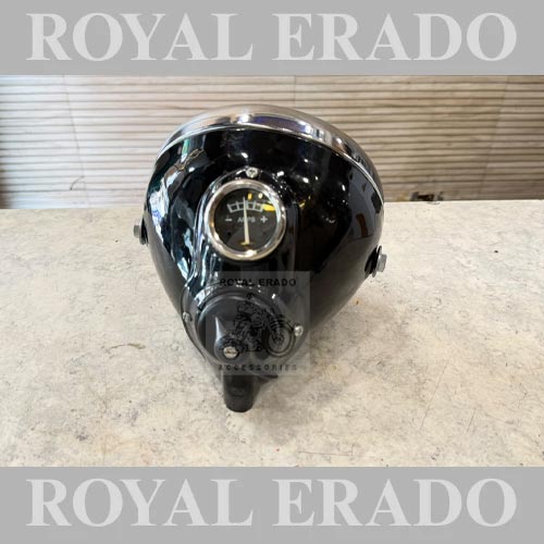 Bsa Royal Enfield Old Model Vintage G2-style Headlight, 6", For Classic Electra, Standard, And Thunderbird