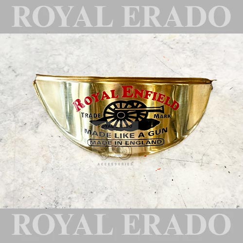 Headlight Cap Shade In Brass With Made Like A Gun Logo For Classic Electra, Standard, Vintage G2 1962 Old Model Bullet 350