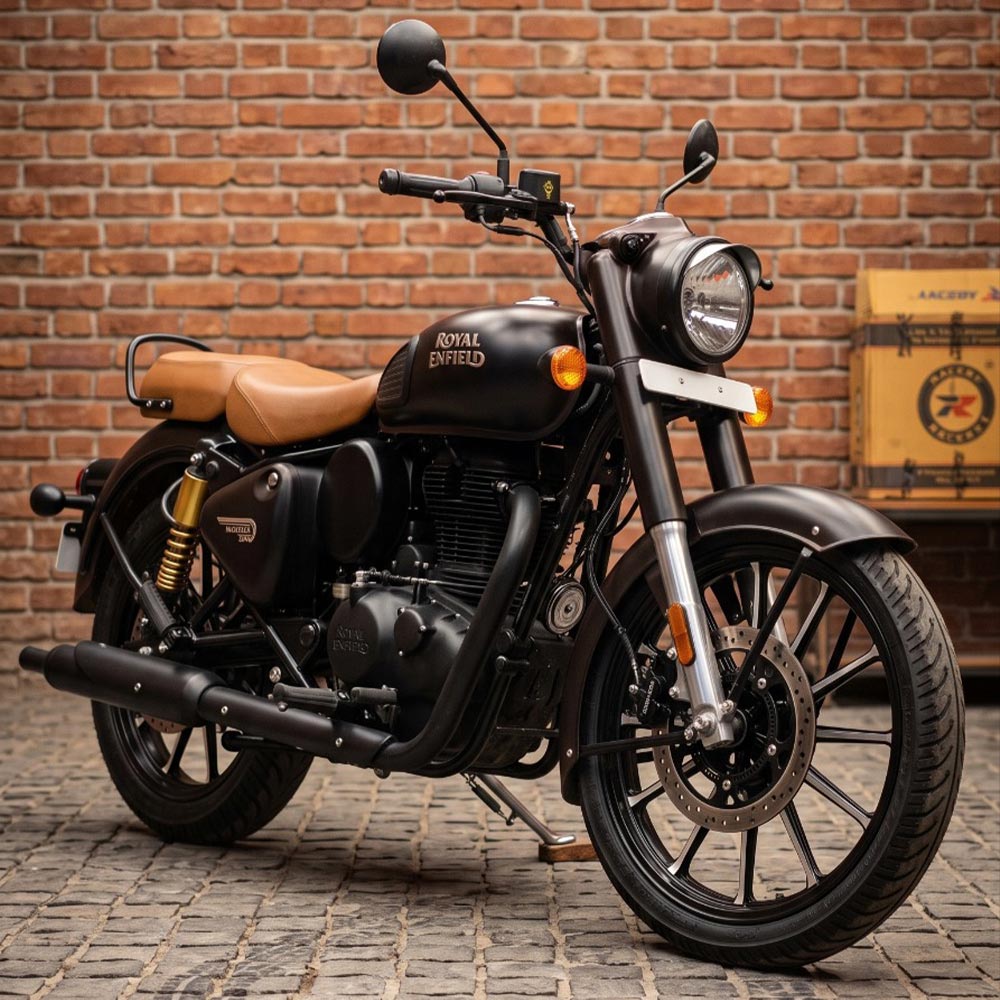 Kingway Raceby 13 Spokes Harley Davidson 883 Design Alloy Wheel Set For Royal Enfield Classic Double Disc And Thunderbird (Front 19” Disc & Rear Disc 18")