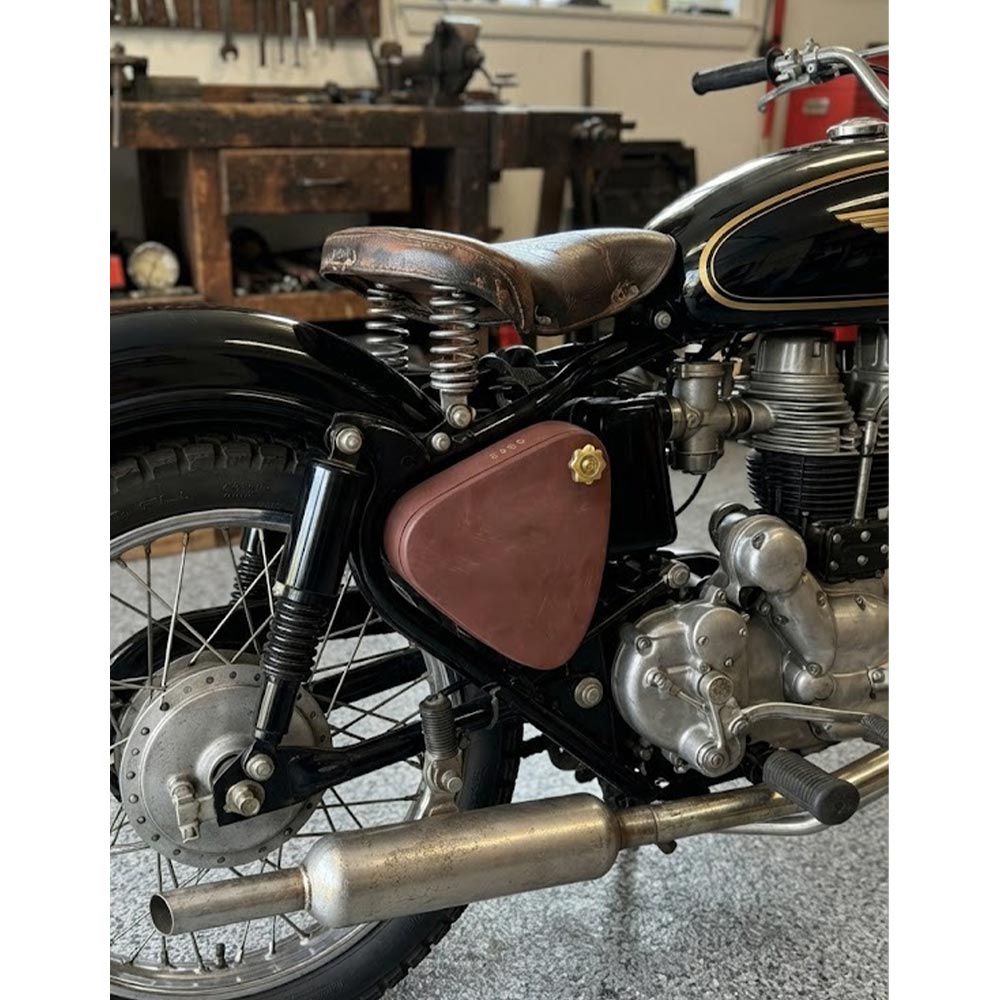 Royal Enfield Flat Toolbox With Brass Flower Nut For Old Standard Vintage G2 1962 Old Model Bullet 350