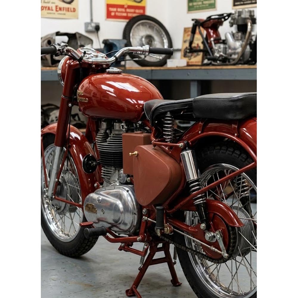 Royal Enfield Flat Toolbox With Brass Nut Knob For Old Standard Vintage G2 1962 Old Model Bullet 350