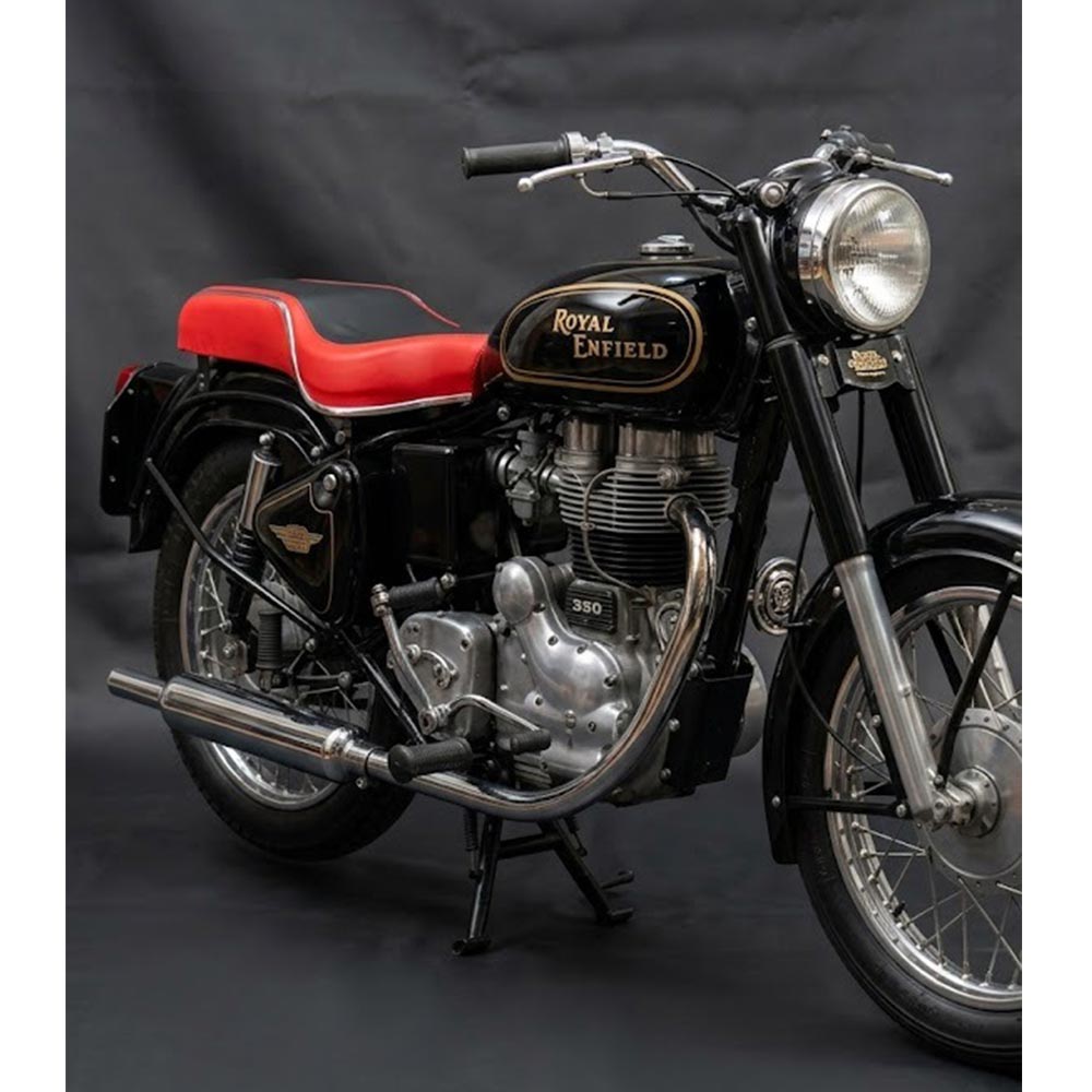Royal Enfield Red & Black Comfortable Seat For Classic Electra Electra Standard Vintage G2 1962 Old Model Bullet 350