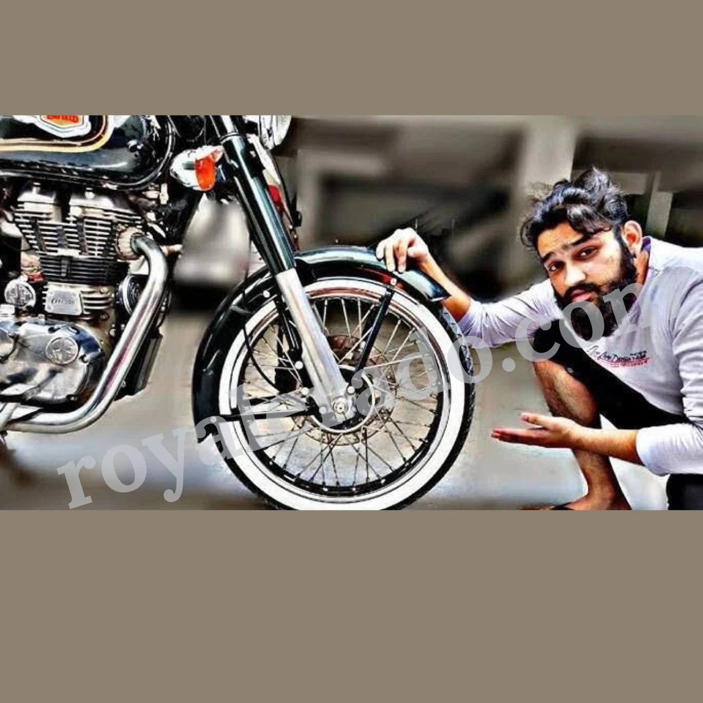White wall for Royal Enfield standard & electra front and rear 19” wheel.